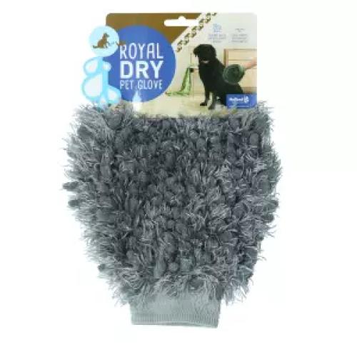 Royal Dry Mikrofaser-Handschuh & Haarentferner für Hunde Grau