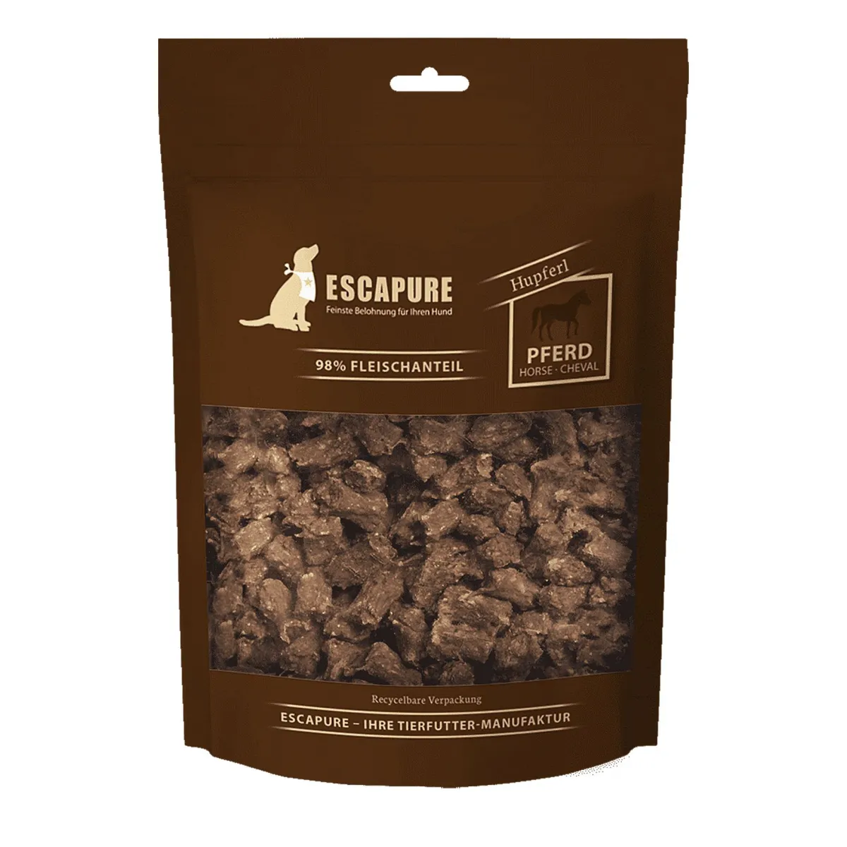 Escapure Pferde Hupferl 150 g Hundesnack Pferdefleisch