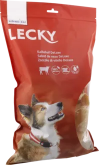Lecky Kalbshuf DeLuxe 1 kg – Natürlicher Kauartikel für Hunde