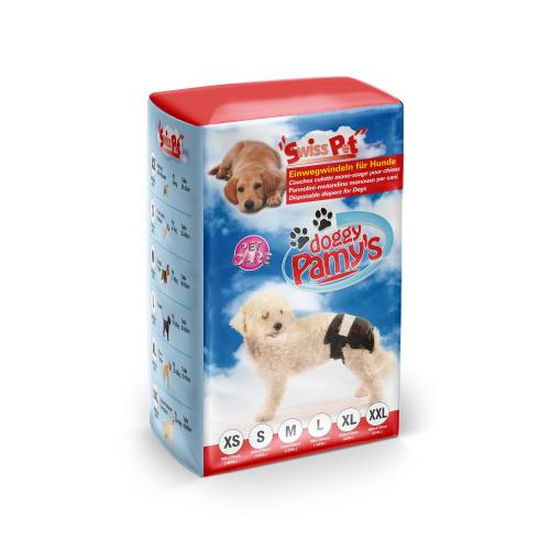 Doggy Pamys Einwegwindeln Gr. L 12 Stück für Hunde 16–25 kg