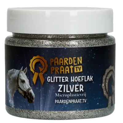 Paardenpraat TV Glitzer Huflack Silber