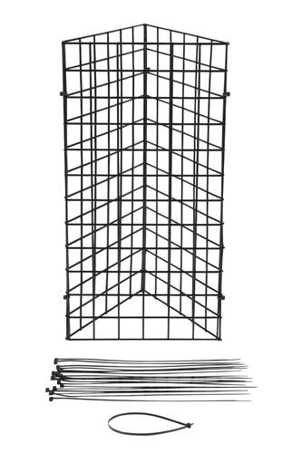 Counter Top Display (3-Eck-Gitterständer) schwarz