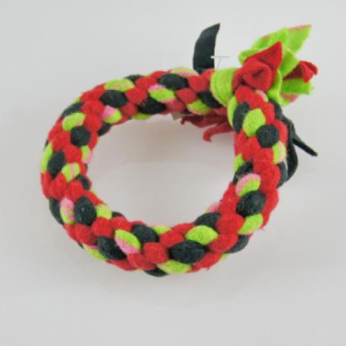 Pfotenshop Fleece Ring Hundespielzeug aus Fleece ca. 12 cm