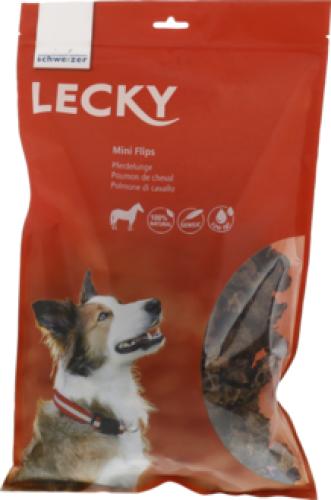 Lecky Mini Flips Pferdelunge 370 g Hundesnack aus 100 % Pferdelunge