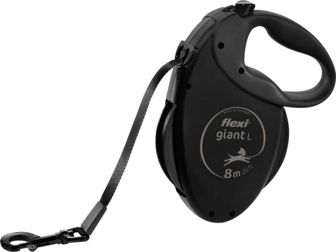 flexi GIANT Black Edition Gurtleine L 8 m mattschwarz