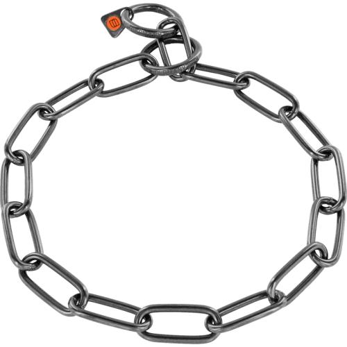 Sprenger Hundehalskette 72cm / 4mm langgliedrig Edelstahl schwarz 4,0 mm