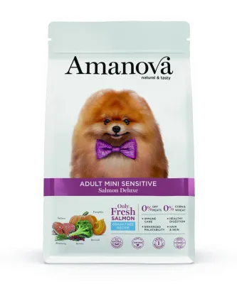 Amanova Adult Mini Sensitive Lachs getreidefrei Hundefutter 2 kg