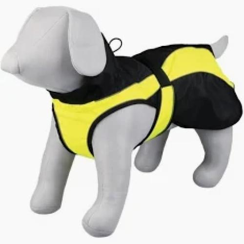 TRIXIE Mantel Safety für Hunde schwarz/gelb L, 62 cm Rückenlänge
