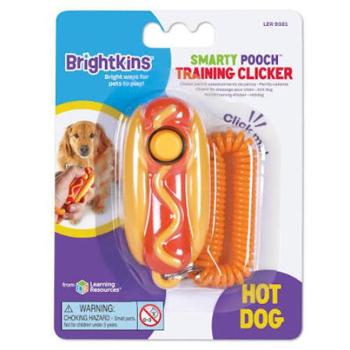 Brightkins Smarty Pooch Hunde-Clicker Hot Dog mit Armband