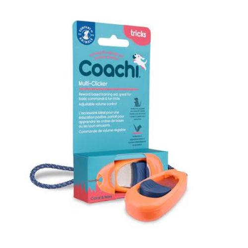 Coachi Training Multi-Clicker Blau-Koralle für Hundetraining