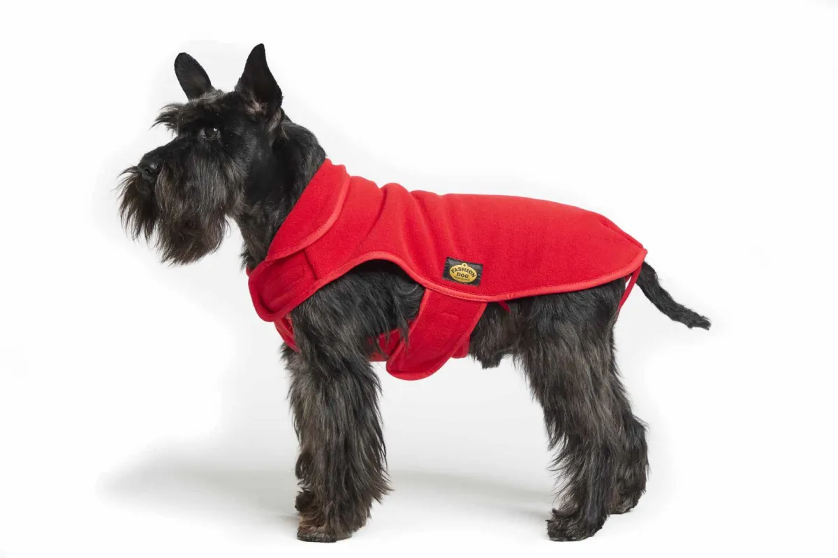 Fashion Dog Antipilling Fleece-Hundemantel Rot Grösse 47