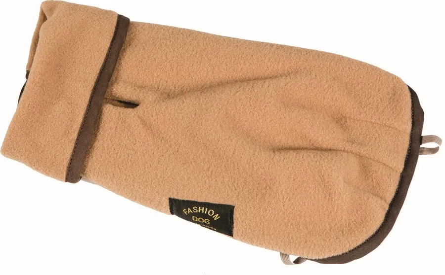 Fashion Dog Antipilling Fleece-Hundemantel Beige Grösse 75