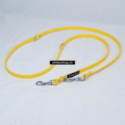 Leine 3fach verstellbar, wasserfest sonnengelb, 1.6m, 19mm,