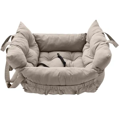 HUNTER Seoul 2in1 Hunde-Autositz & Reisebett 50 × 50 cm Greige