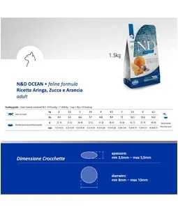 Farmina N&D Ocean Hering, Kürbis & Orange Katzenfutter 1,5 kg