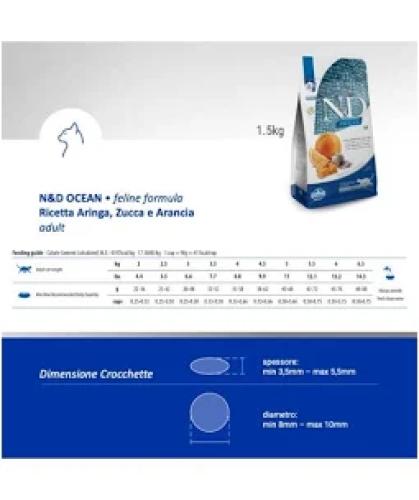 Farmina N&D Ocean Hering, Kürbis & Orange Katzenfutter 1,5 kg