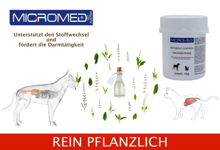 Nahrungsergänzung für Hund und Katze, Metabolic 50gr - Micromed