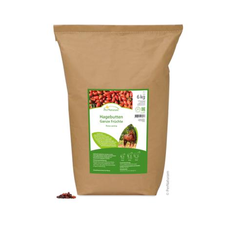 Ergänzungsfutter Pferd Hagebuttenfrüchte geschrotet 6 kg – PerNaturam