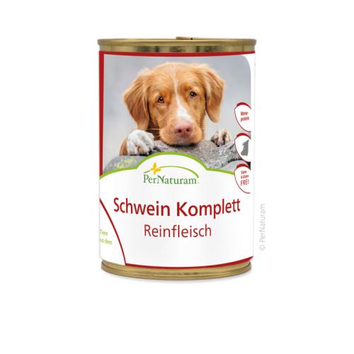 Ergänzungsfutter Hund Reinfleisch Schwein komplett 400 g – PerNaturam