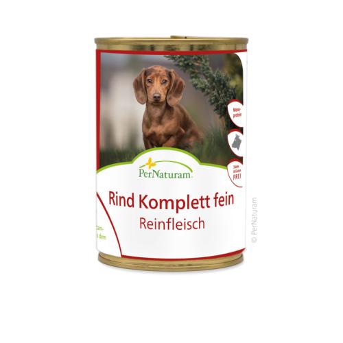 Ergänzungsfutter Hund Reinfleisch Rind Komplett fein 400 g – PerNaturam