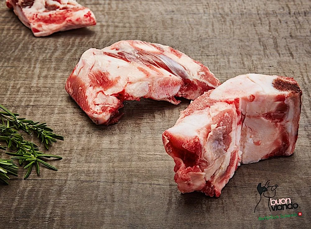 BARF Kalbsbrustbein fleischige Stücke 2 kg – buon viando