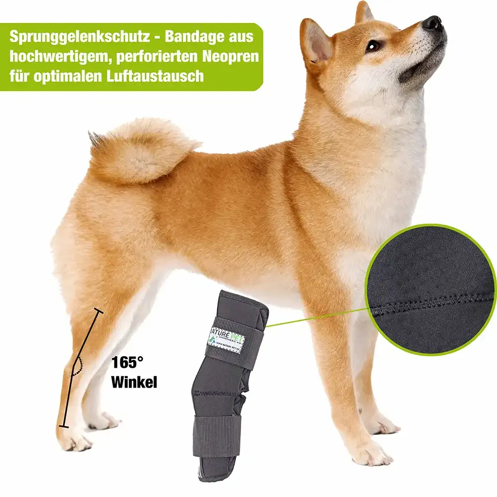 Hundebandage Sprunggelenk XS 165 Grad – Nature Pet