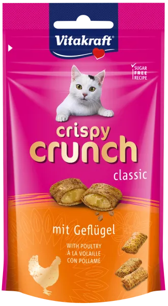 Katzensnack Crispy Crunch Geflügel 60 g – Vitakraft