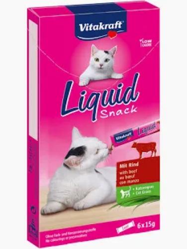 Katzensnack Liquid Rind & Katzengras – Vitakraft
