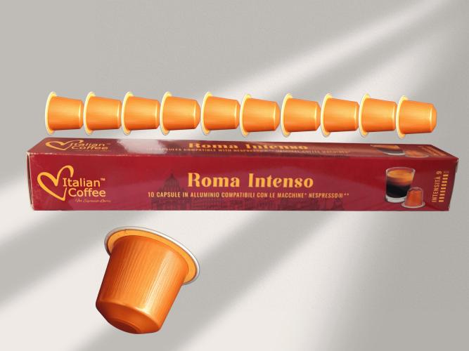 10 Roma Intenso Italian Coffee Aluminum Capsules