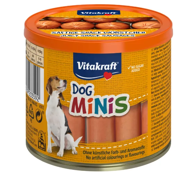 Dog Minis® – 120 g – Vitakraft - kleine Snack-Würstchen für Hunde