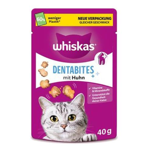 Katzen-Dentalsnack Dentabites mit Huhn – 48 g – Whiskas