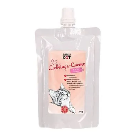 Katzensnack Lieblings-Creme – Lachs – 100 g – naturaCAT