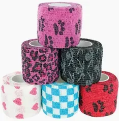 Erste-Hilfe-Verband Selbsthaftende Verbände 5 × 5 cm ass. – für Hunde, Katzen & Pferde – PAWS & PATCH