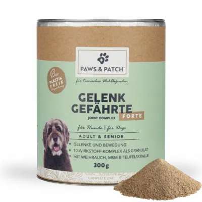 Gelenk-Ergänzung Gelenk Gefährte Forte – 300 g Ergänzungsfutter für Hunde Adult & Senior – PAWS & PATCH