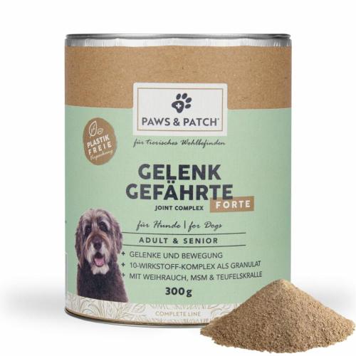 Gelenk-Ergänzung Gelenk Gefährte Forte – 300 g Ergänzungsfutter für Hunde Adult & Senior – PAWS & PATCH