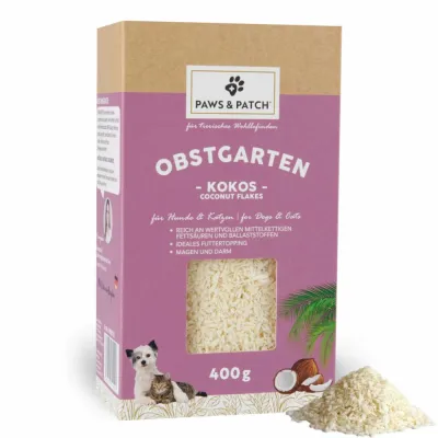 Kokosflocken Hunde & Katzen 400 g – Paws & Patch