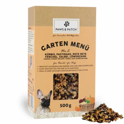 Garten Menü Nr. 2 Hunde Gemüseflocken 500 g – Paws & Patch