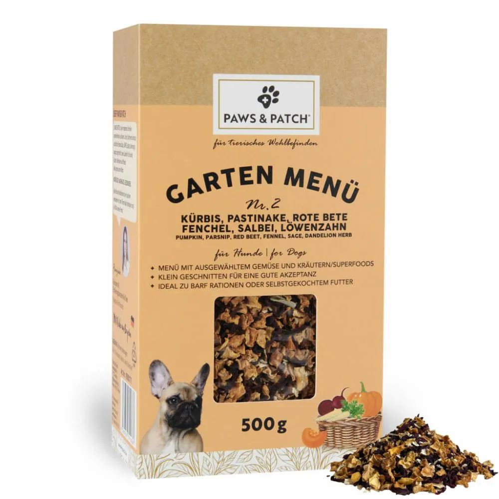 Garten Menü Nr. 2 Hunde Gemüseflocken 500 g – Paws & Patch