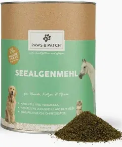 Seealgenmehl – 500 g natürliche Ergänzung für Hunde, Katzen & Pferde – PAWS & PATCH