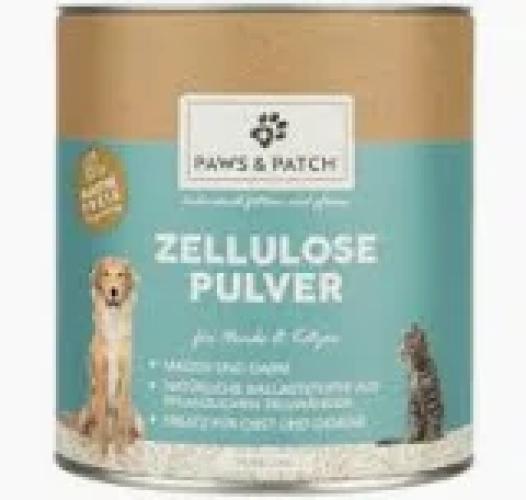 Magen-Darm-Ergänzung ZELLULOSE Pulver für Hunde und Katzen Paws&Patch 150g – Paws & Patch