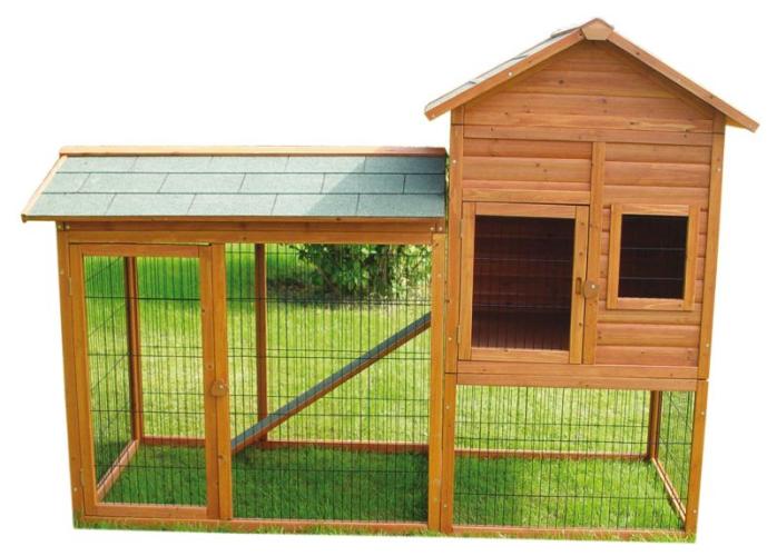 Nagerstall BENNO komplett, 220x95x150cm mit Freilauf Scheune – swisspet
