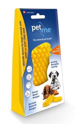 Pet+Me Dog Bürste Kurzhaar Gelb