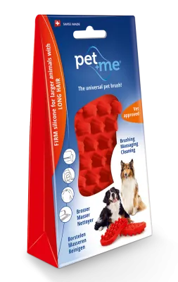Pet+Me Dog Bürste Langhaar Rot