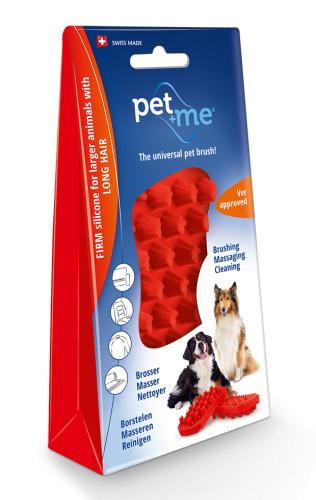 Pet+Me Dog Bürste Langhaar Rot