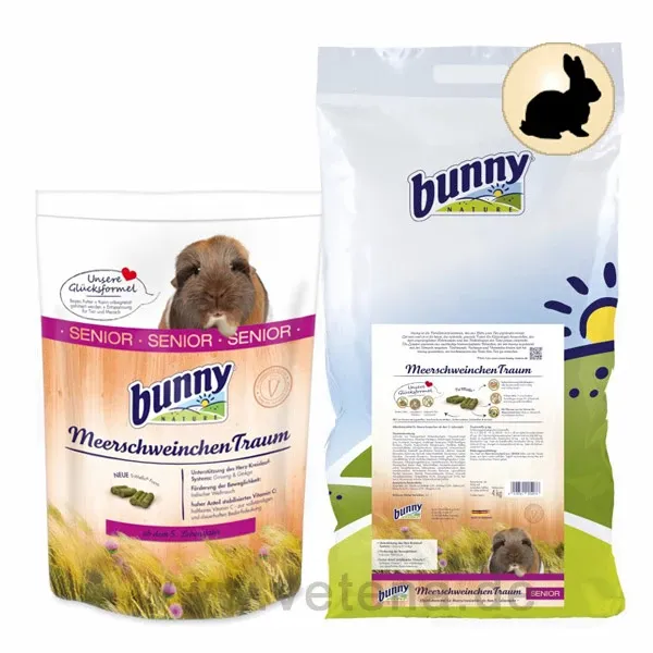 Bunny MeerschweinchenTraum SENIOR 4kg, Alleinfutter für Meerschweinchen