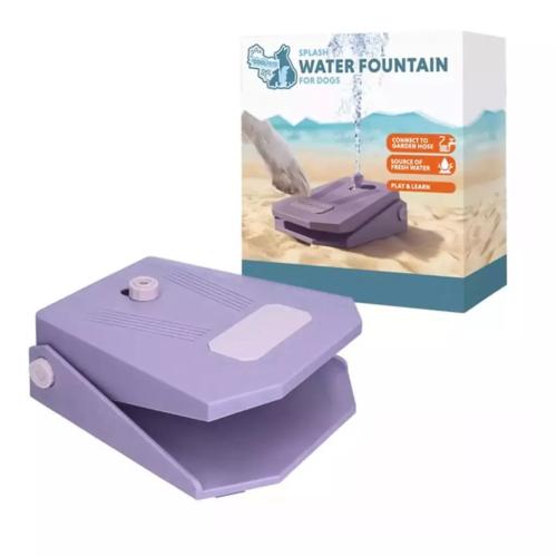 Coolpets Splash Water Fountain Lila Trinkbrunnen für Hunde