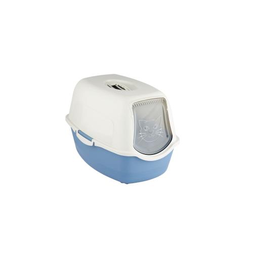 Katzentoilette Basil mit Filter 57 × 39 × 41 cm hellblau