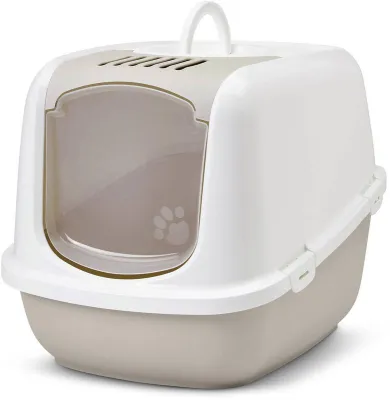 Katzentoilette Nesto Jumbo 66.5x48.5x46.5cm mocca-weiss