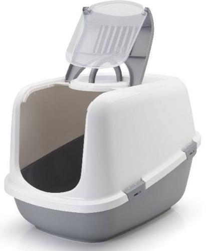 Katzentoilette Nesto Jumbo, 66.5 x 48.5 cm H 46.5 cm, grau-weiss