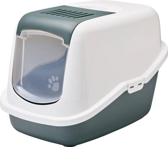 Katzentoilette Nesto, 56 x 39 cm H 38.5cm, Earth Collection, grün-weiss